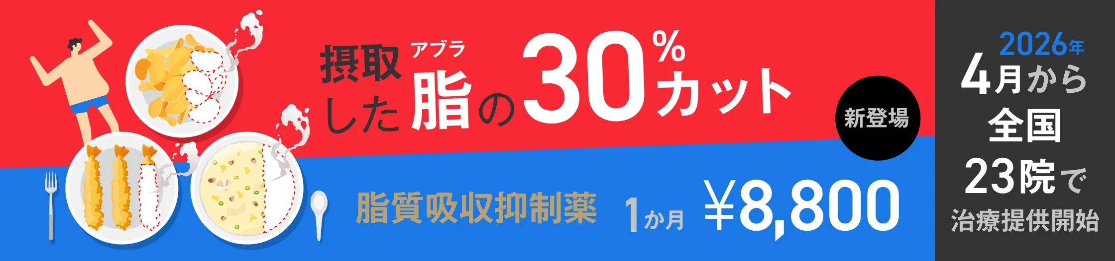 摂取した脂の３０％カット　脂質吸収抑制薬