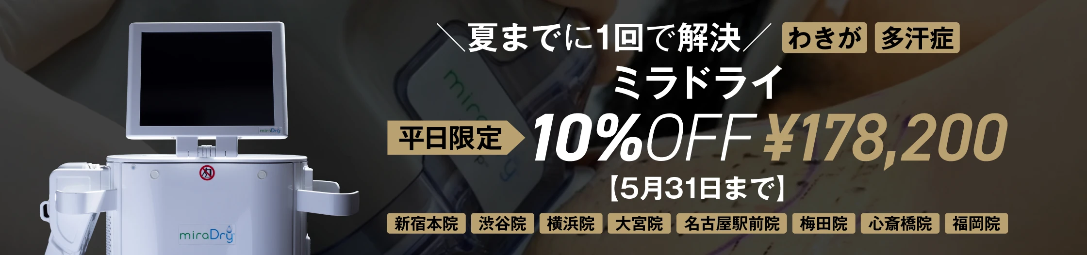 ゴリラのわきが・多汗症治療