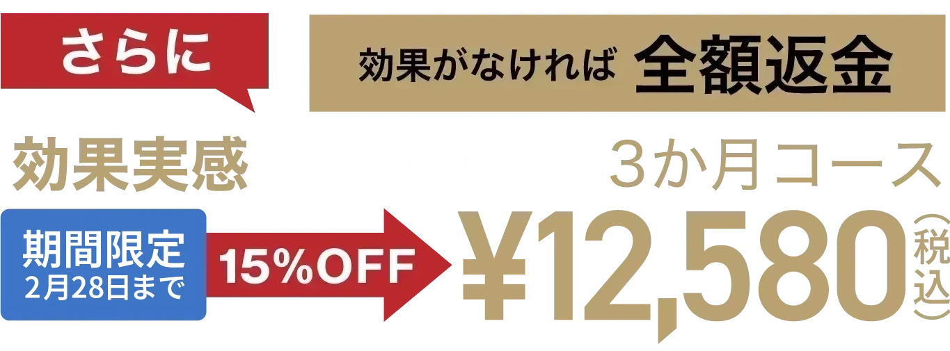 さらに効果実感【内服＋外用】3か月コース14,800円