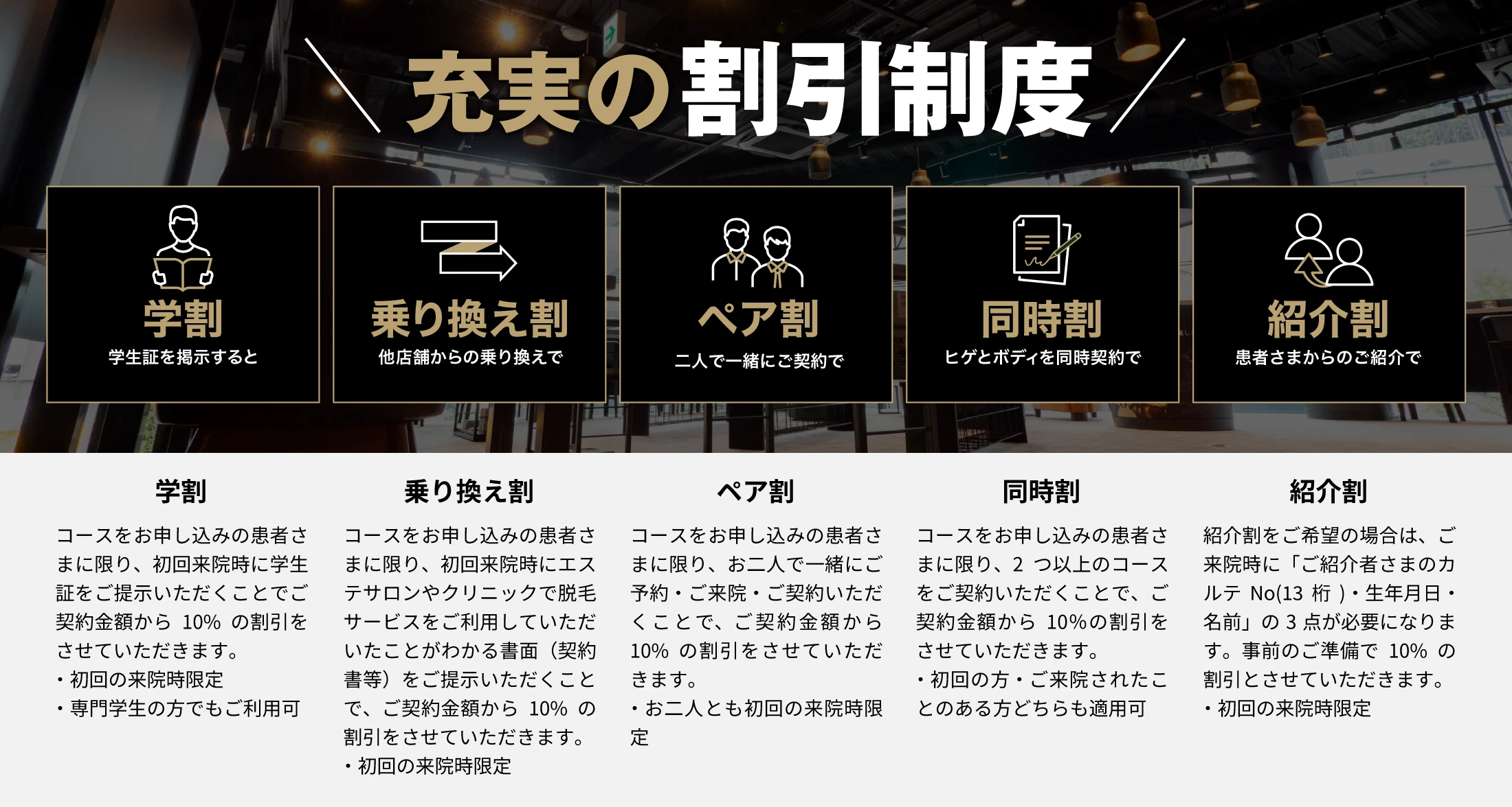 各種割引