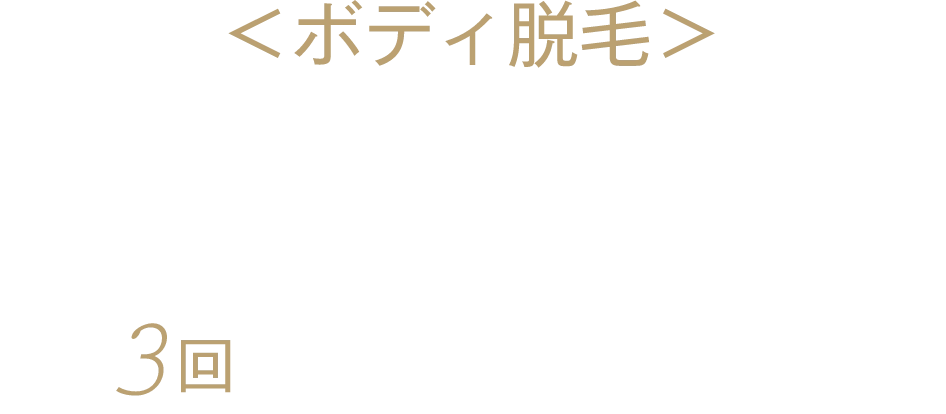 ボディ脱毛　セレクト全身脱毛８部位