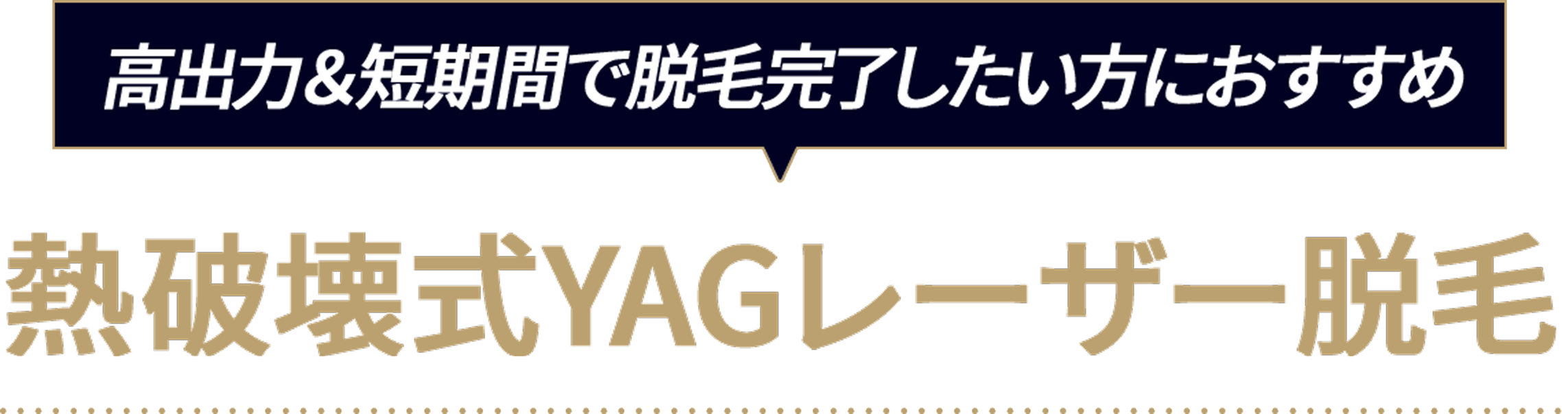 熱破壊式YAGレーザー脱毛