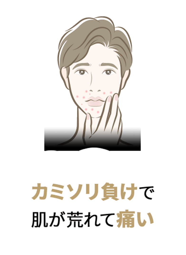 カミソリ負けで肌が荒れて痛い