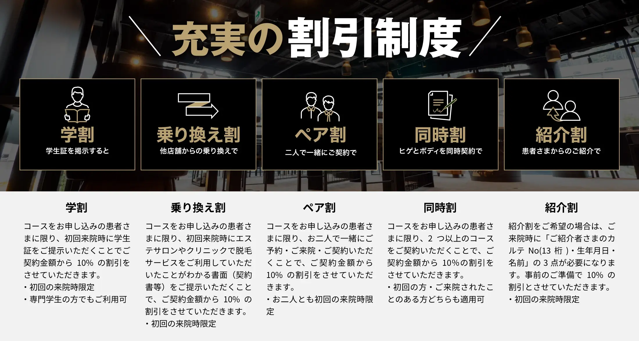 各種割引