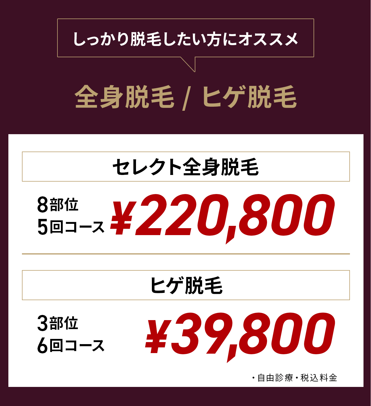しっかり脱毛したい方にオススメ全身脱毛ヒゲ脱毛