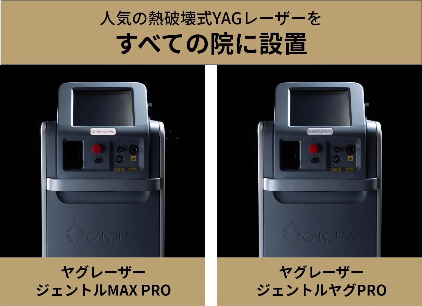 人気の熱破壊式YAGレーザーをすべての院に設置