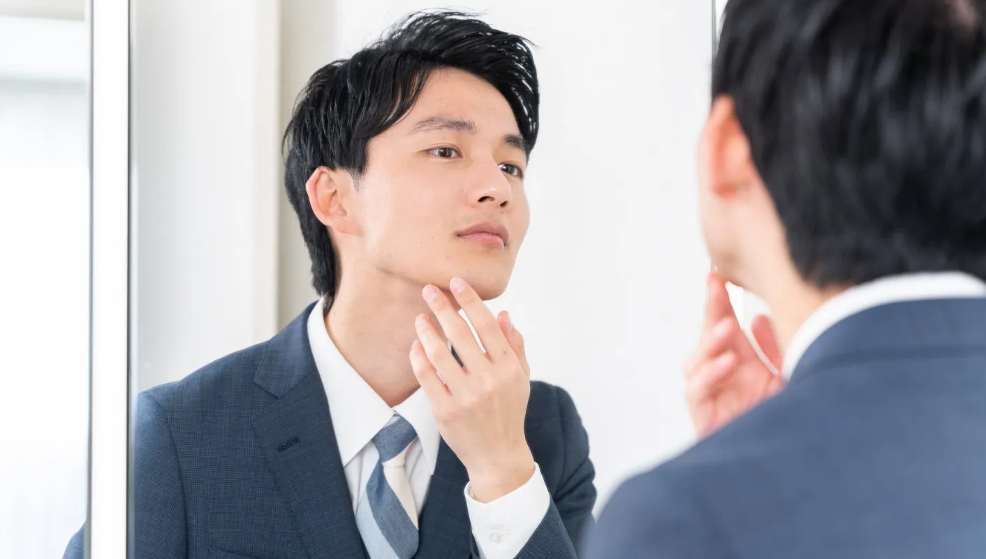 夕方にヒゲが気になる