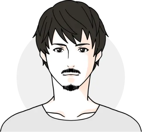 あごヒゲ+口ヒゲタイプ