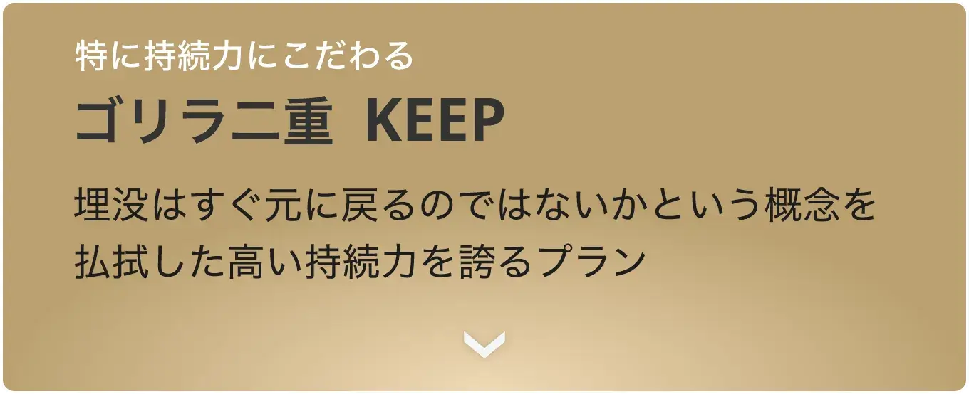 特に持続力にこだわる ゴリラ二重  KEEP