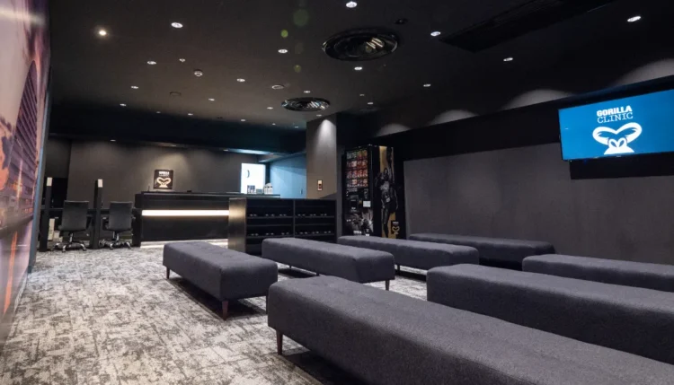 ゴリラクリニック神戸三宮院の待合室